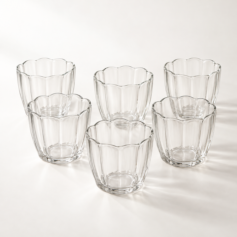 Petal Scalloped Glass Set