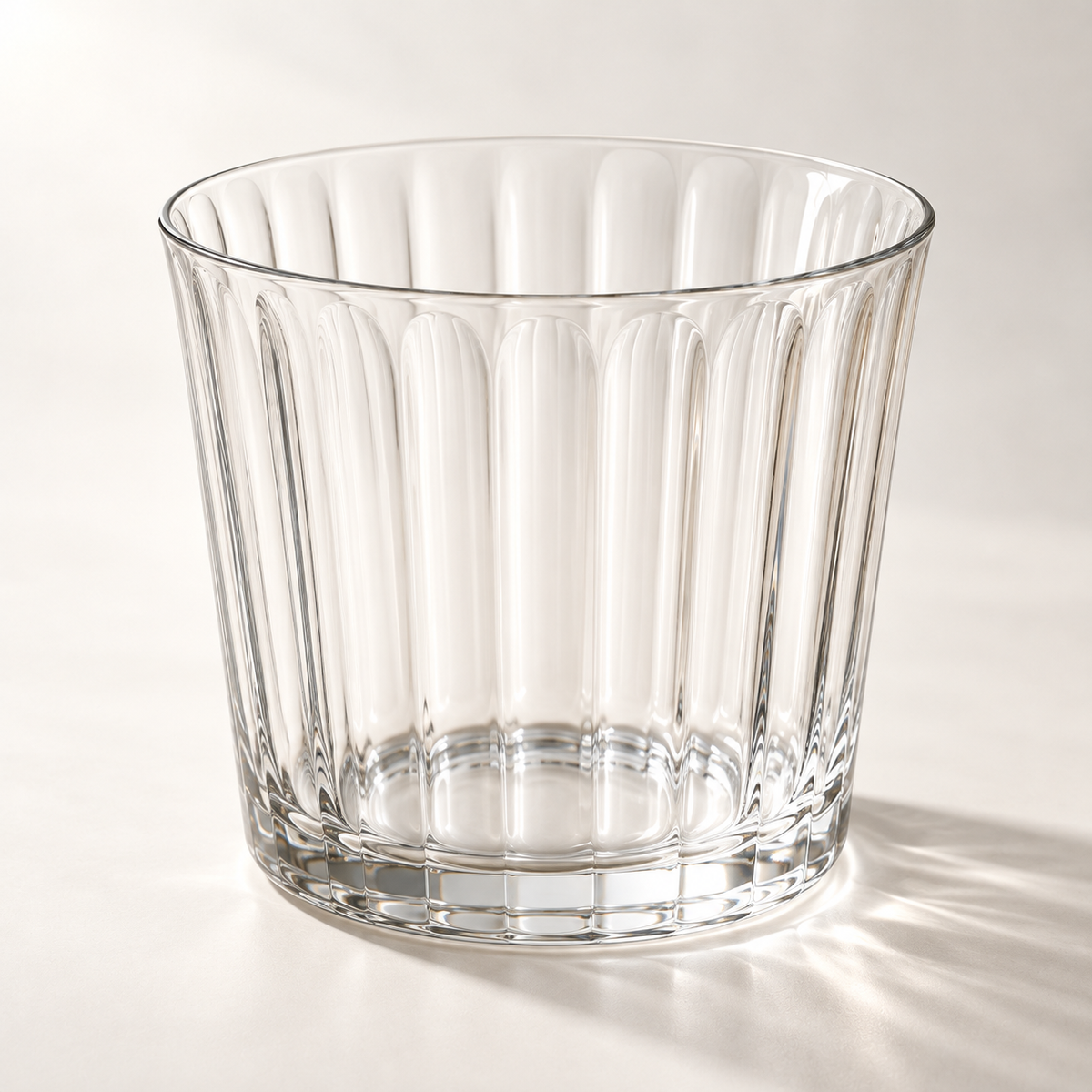Rill Wide Flute Glass Set - close view of one cup