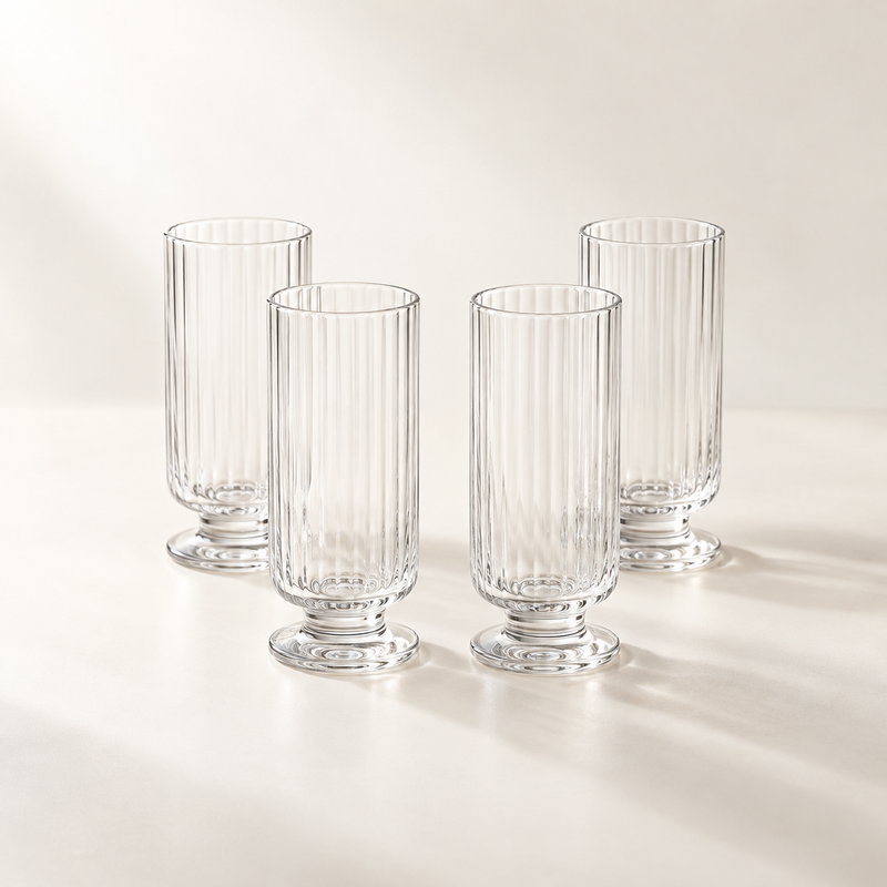 Solis Footed Flute Glass Set