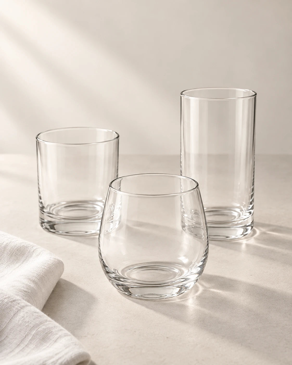 Pure Form Tumblers clear cup collection